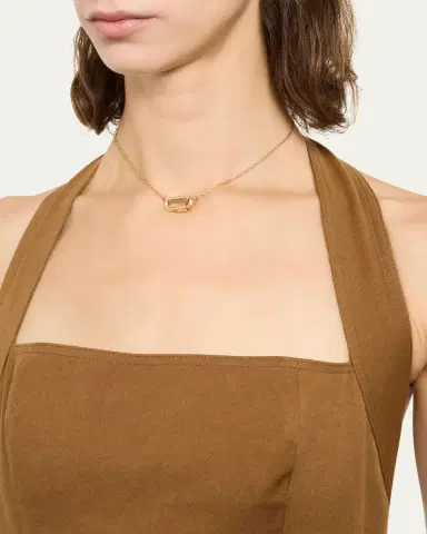 Marla Aaron 14K Rose Gold Square Link Chain, 14"L | Thumbnail 2 Marla Aaron 14K Rose Gold Square Link Chain, 14"L | Thumbnail 2