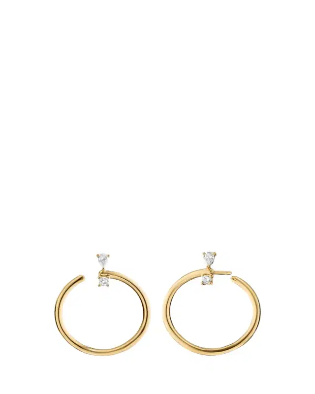 Monica Rich Kosann 18k Gold Large Galaxy Hoops