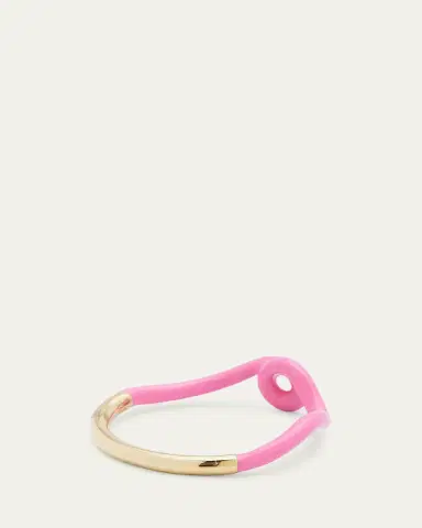 Bea Bongiasca Wow Mini Mono Ring with Bubblegum Pink Enamel | Thumbnail 4 Bea Bongiasca Wow Mini Mono Ring with Bubblegum Pink Enamel | Thumbnail 4