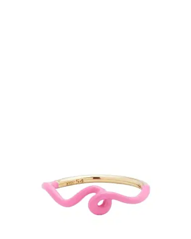 Bea Bongiasca Wow Mini Mono Ring with Bubblegum Pink Enamel | Thumbnail 1 Bea Bongiasca Wow Mini Mono Ring with Bubblegum Pink Enamel | Thumbnail 1