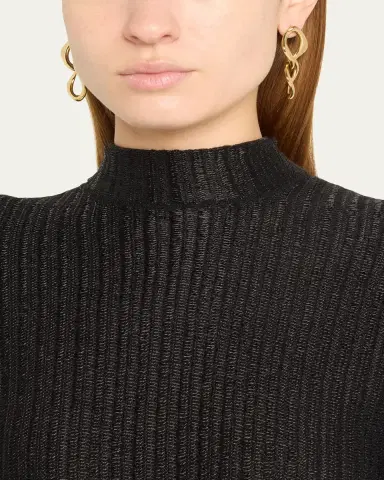 Oscar de la Renta Chain Link Earrings | Thumbnail 2