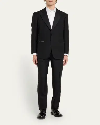 Cesare Attolini Men's 150s Wool Grosgrain Tuxedo | Thumbnail 2 Cesare Attolini Men's 150s Wool Grosgrain Tuxedo | Thumbnail 2