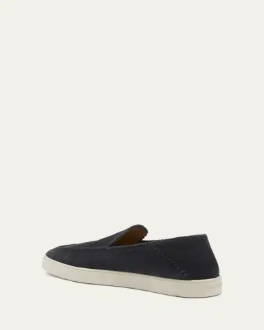 Giorgio Armani Men's Suede Sneaker-Sole Loafers | Thumbnail 4 Giorgio Armani Men's Suede Sneaker-Sole Loafers | Thumbnail 4