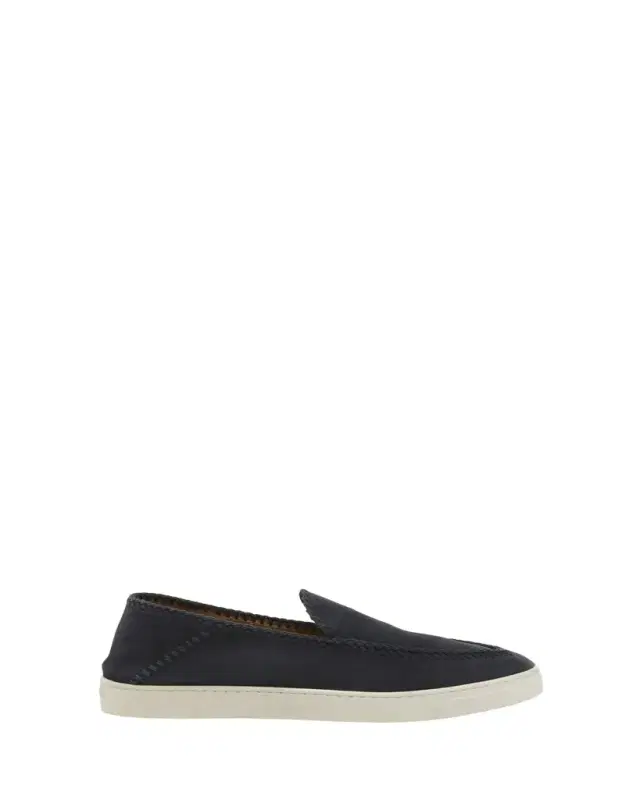 Men's Suede Sneaker-Sole Loafers