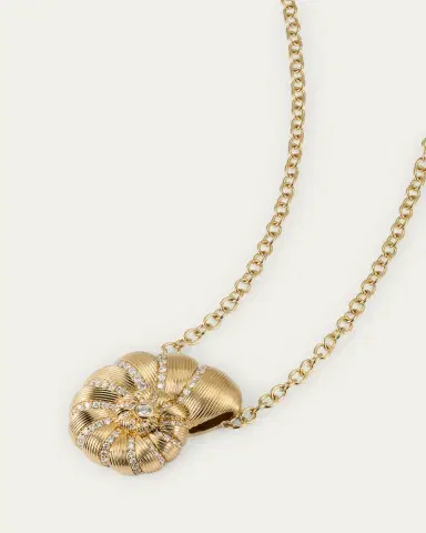 Sydney Evan 14K Fluted Nautilus Shell Necklace | Thumbnail 3 Sydney Evan 14K Fluted Nautilus Shell Necklace | Thumbnail 3