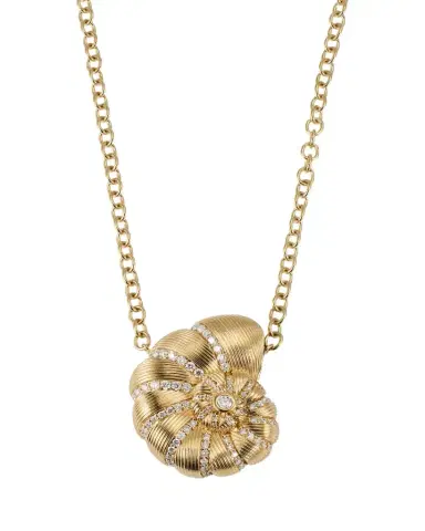 Sydney Evan 14K Fluted Nautilus Shell Necklace | Thumbnail 1 Sydney Evan 14K Fluted Nautilus Shell Necklace | Thumbnail 1