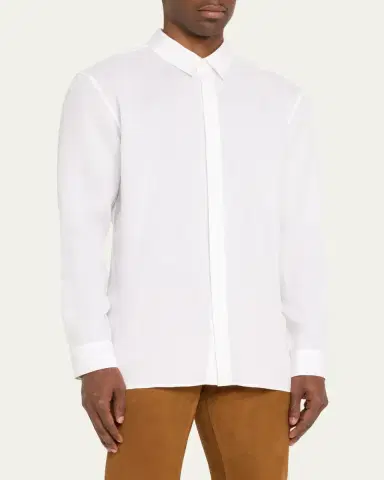 Gabriela Hearst Men's Nicolas Linen Sport Shirt | Thumbnail 4