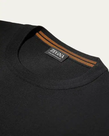 ZEGNA Men's Signifier Stripe Crewneck Sweater | Thumbnail 5