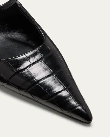 Toteme Sharp Croco Slingback Pumps | Thumbnail 5