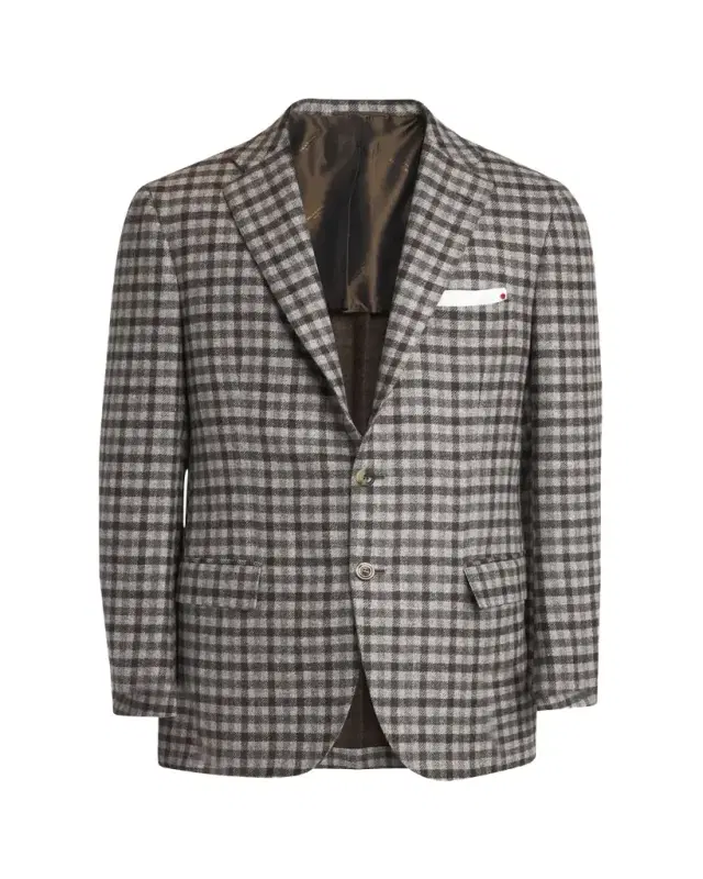 Men's Cashmere-Wool Check Sport Coat
