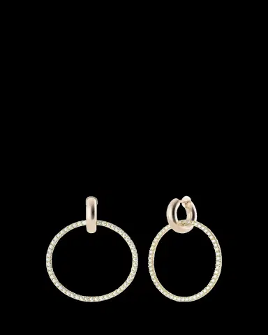 Spinelli Kilcollin 18K Mixed-Gold Casseus Hoop Earrings with Diamonds | Thumbnail 2