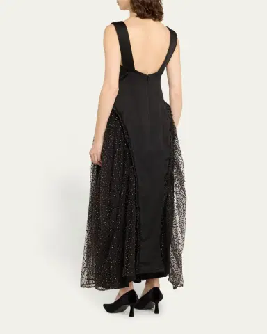 Harbison Soft Storm II Silk Bustier Maxi Dress | Thumbnail 3