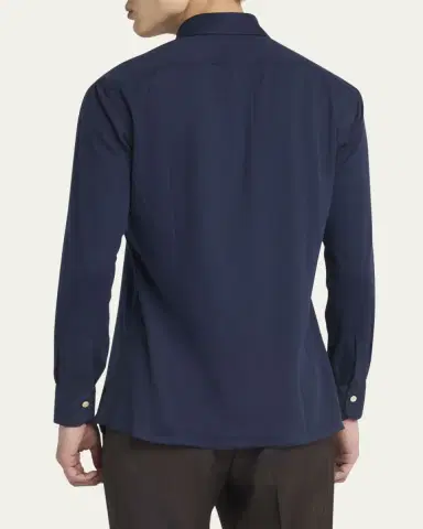 Kiton Men's Nerano Cotton Stretch Sport Shirt | Thumbnail 3