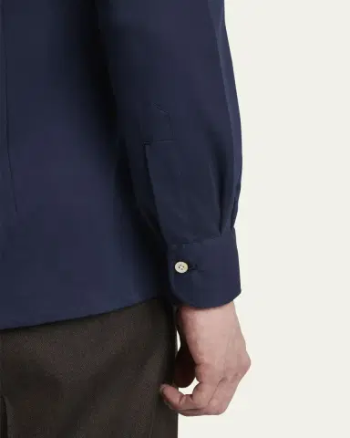 Kiton Men's Nerano Cotton Stretch Sport Shirt | Thumbnail 5