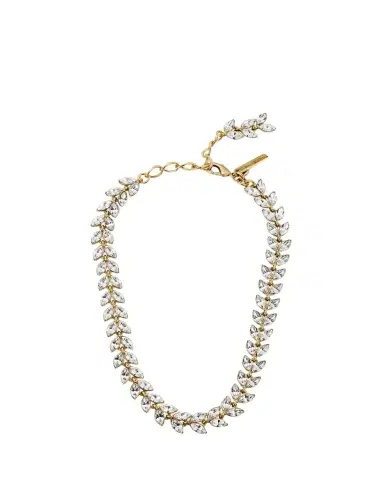 Oscar de la Renta Crystal Leaf Necklace | Thumbnail 1