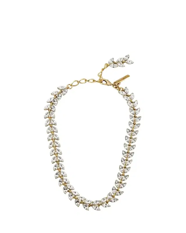 Crystal Leaf Necklace