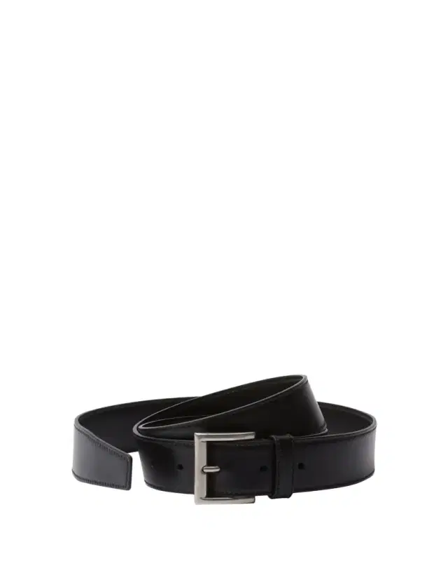 Prada Metal Buckle Calf Leather Belt