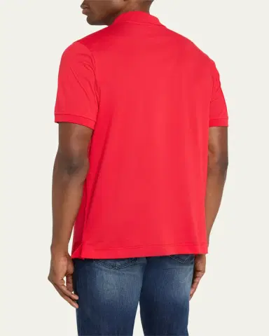 Kiton Men's Cotton Pique Polo Shirt | Thumbnail 3