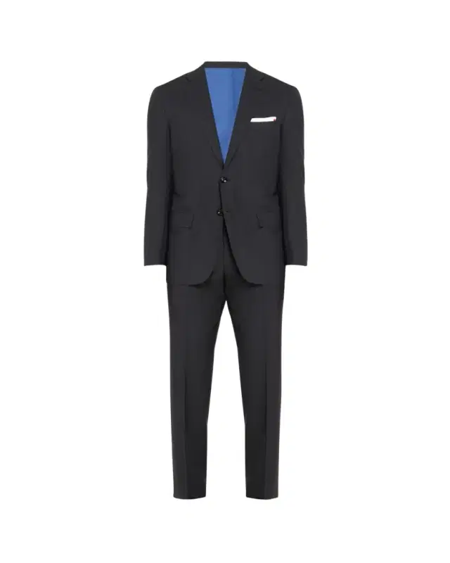 Men's Grid Check Wool Suit
