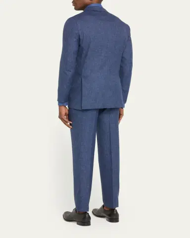 Kiton Men's Mini-Houndstooth Wool Suit | Thumbnail 3