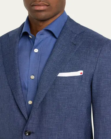 Kiton Men's Mini-Houndstooth Wool Suit | Thumbnail 5