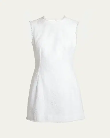 Dolce & Gabbana Rachel Linen Mini Dress with Frayed Trim | Thumbnail 2 Dolce & Gabbana Rachel Linen Mini Dress with Frayed Trim | Thumbnail 2