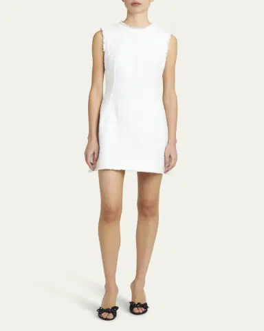 Dolce & Gabbana Rachel Linen Mini Dress with Frayed Trim | Thumbnail 3 Dolce & Gabbana Rachel Linen Mini Dress with Frayed Trim | Thumbnail 3