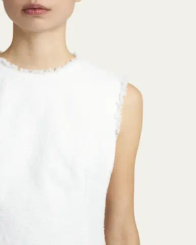 Dolce & Gabbana Rachel Linen Mini Dress with Frayed Trim | Thumbnail 6 Dolce & Gabbana Rachel Linen Mini Dress with Frayed Trim | Thumbnail 6