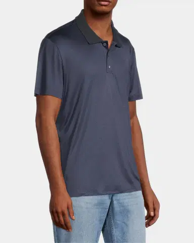 Giorgio Armani Men's Luxe Jersey Polo Shirt | Thumbnail 6 Giorgio Armani Men's Luxe Jersey Polo Shirt | Thumbnail 6