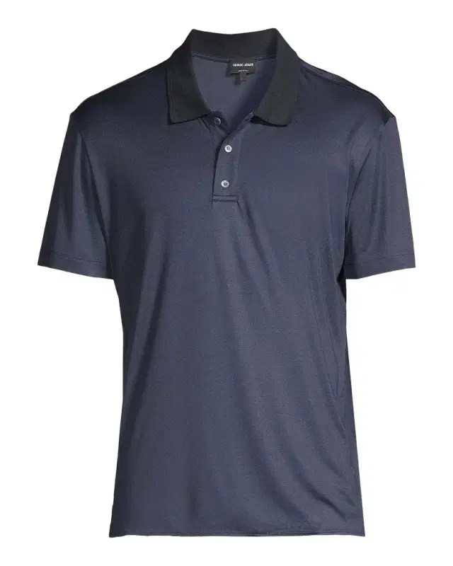 Giorgio Armani Men 's Luxe Jersey Polo Shirt