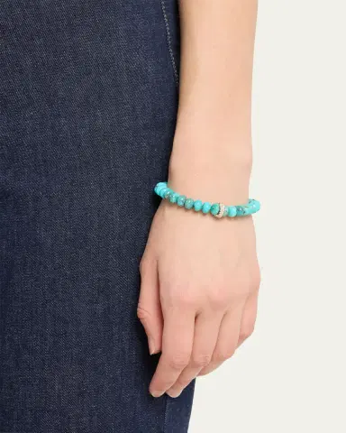 Sydney Evan Turquoise Rondelle Bracelet | Thumbnail 2