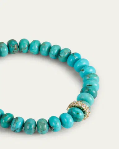 Sydney Evan Turquoise Rondelle Bracelet | Thumbnail 3