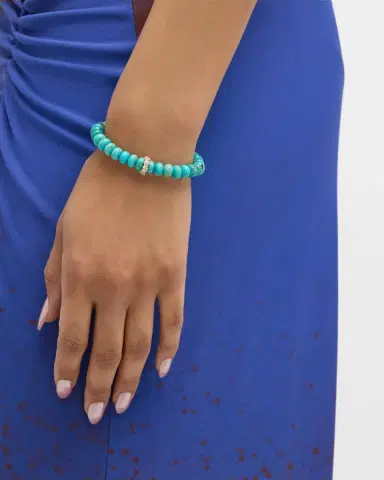 Sydney Evan Turquoise Rondelle Bracelet | Thumbnail 5