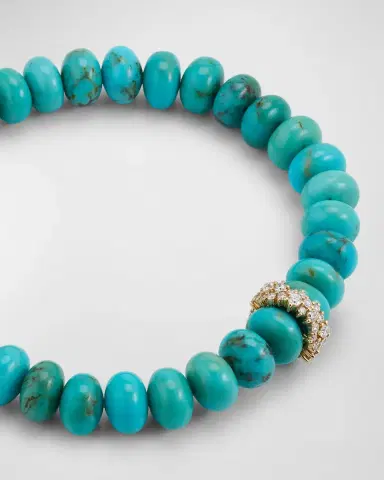 Sydney Evan Turquoise Rondelle Bracelet | Thumbnail 6