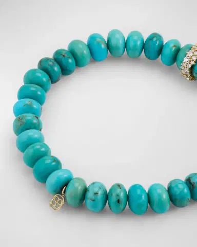 Sydney Evan Turquoise Rondelle Bracelet | Thumbnail 7