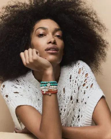 Sydney Evan Turquoise Rondelle Bracelet | Thumbnail 8