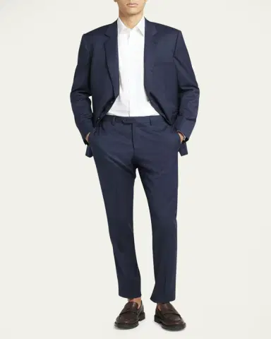 Loro Piana Men's Modern-Fit Wool Herringbone Suit | Thumbnail 2 Loro Piana Men's Modern-Fit Wool Herringbone Suit | Thumbnail 2