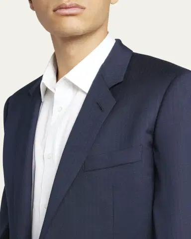 Loro Piana Men's Modern-Fit Wool Herringbone Suit | Thumbnail 5 Loro Piana Men's Modern-Fit Wool Herringbone Suit | Thumbnail 5