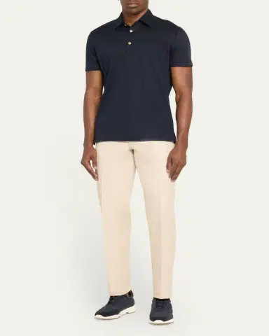 Kiton Men's Wool Twill Trousers | Thumbnail 2