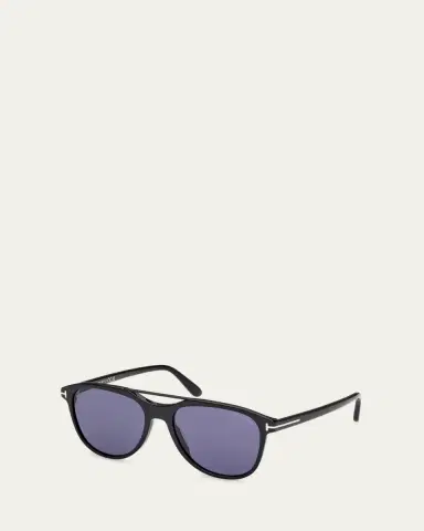 TOM FORD Men's Damian-02 Acetate Oval Sunglasses | Thumbnail 2