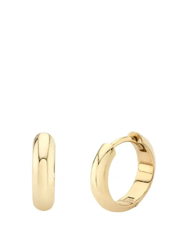 Lizzie Mandler Fine Jewelry 18K Yellow Gold Basic Chubby Huggie Earrings, 10mm