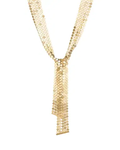 Lana 14K Yellow Gold Laser Mega Chainmail 5-Row Lariat Wrap Necklace | Thumbnail 1