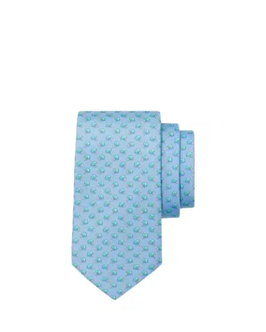 Ferragamo Men's Football-Print Silk Tie | Thumbnail 1