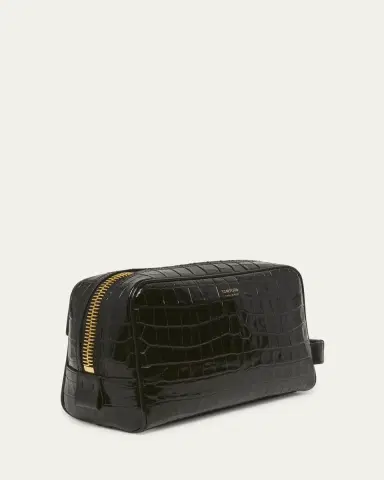 TOM FORD Men's Crocodile-Print Leather Toiletry Case | Thumbnail 3 TOM FORD Men's Crocodile-Print Leather Toiletry Case | Thumbnail 3