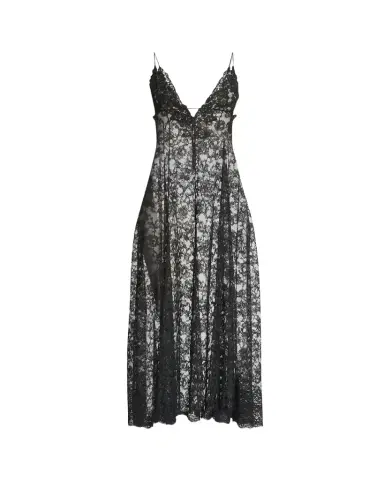Saint Laurent Sheer Floral Lace Maxi Dress | Thumbnail 1