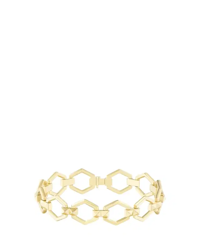 Harwell Godfrey 18K Yellow Gold Pyramid Stud Foundation Bracelet