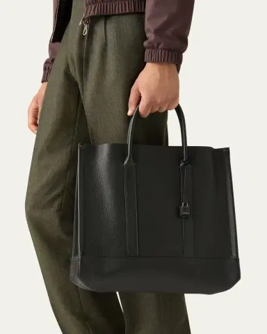 Loro Piana Men's Beam Leather Tote Bag | Thumbnail 2 Loro Piana Men's Beam Leather Tote Bag | Thumbnail 2