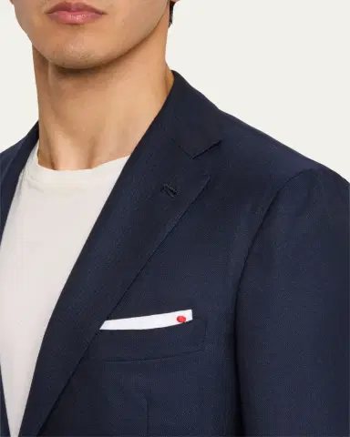 Kiton Men's Solid Cashmere Blazer | Thumbnail 5 Kiton Men's Solid Cashmere Blazer | Thumbnail 5