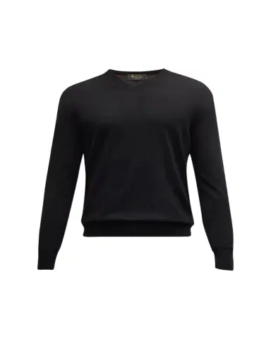 Loro Piana Men's Scollo Cashmere V-Neck Sweater | Thumbnail 1