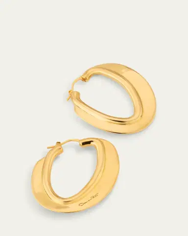 Oscar de la Renta O Disc Hoop Earrings | Thumbnail 3